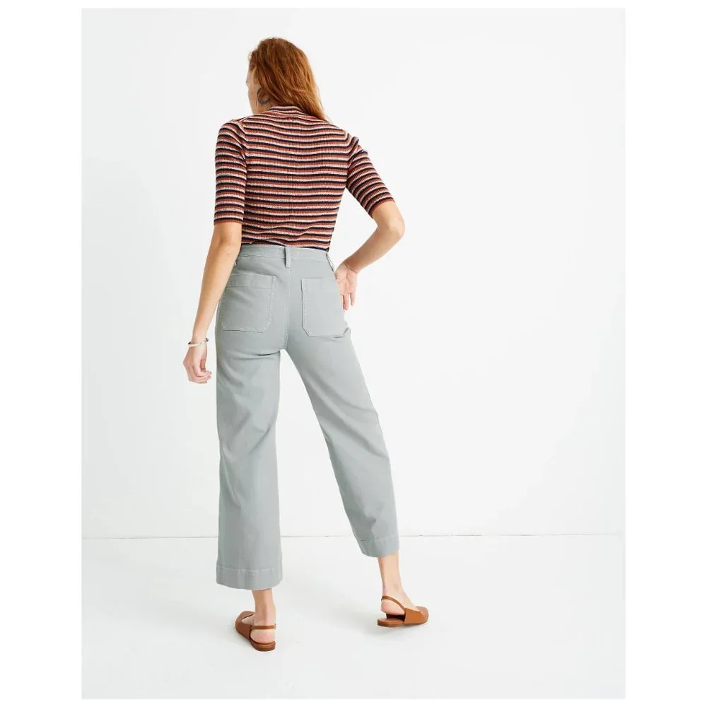 Madewell Slim Emmett Wide-Leg Crop Pants - Picture 10 of 10